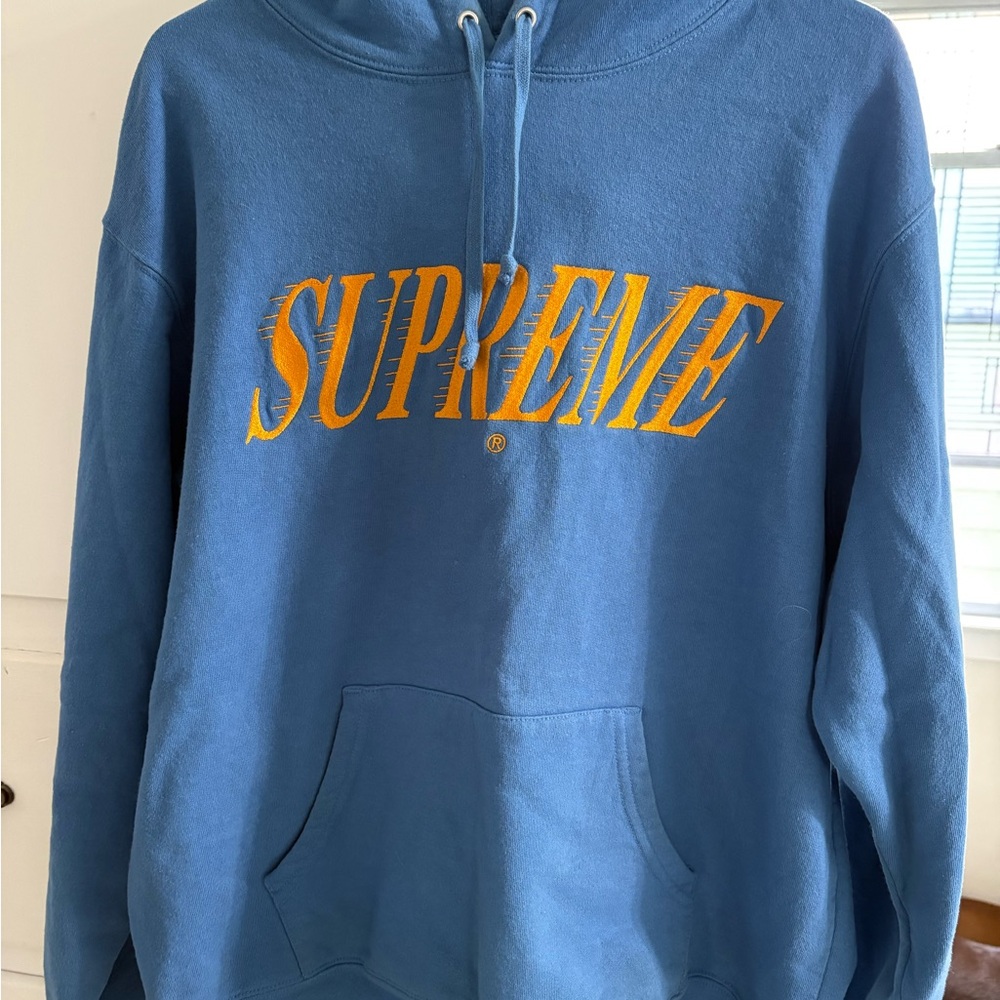 Supreme Blue and Yellow Sweatshirt Hoodie